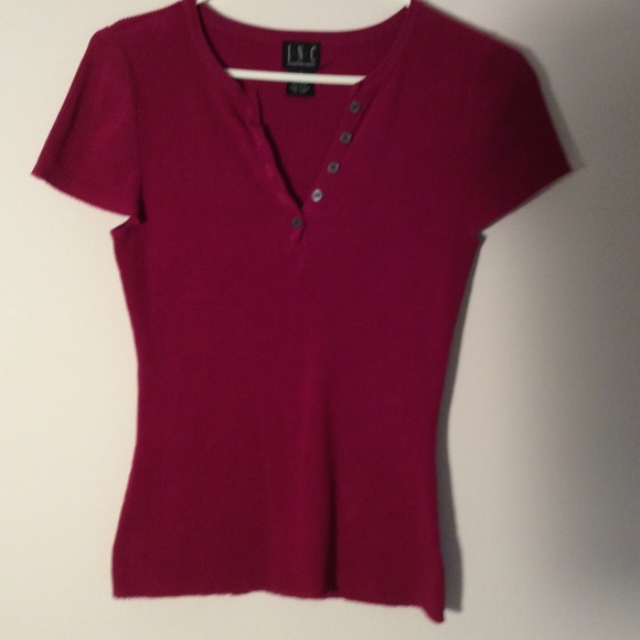 INC Sweater in a Beautiful Fuchsia Color. It Is 70% Rayon & 30% Nylon. - Picture 1 of 3